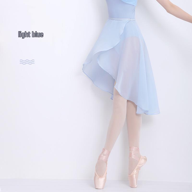 Women's Chiffon Ballet Dance Practice Skirt - Adjustable Long One-Piece for Adults