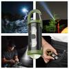 USB Rechargeable LED Flashlight with Adjustable Beam, Portable Keychain Flashlight with Hook for Camping, Emergency Situations, and Daily Use