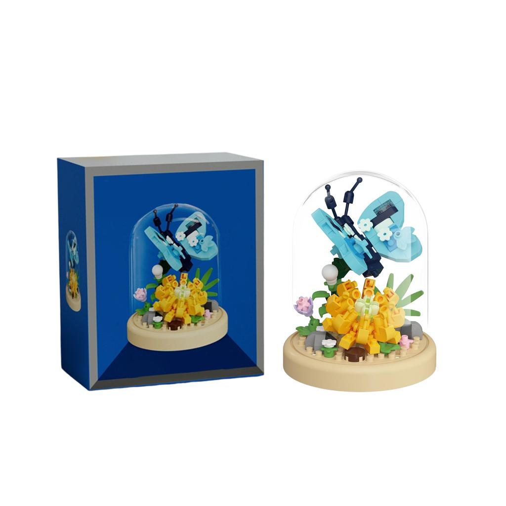 Butterfly, Insect, Flower Potted Plant, Building Block, Compatible With  , Assembly, Toy, Ornament, Gift