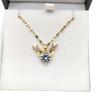 1 Pcs Fashionable Women's Necklace Copper Pendant Glass Antlers with Steel Collarbone Chain Girl's Beautiful Gift