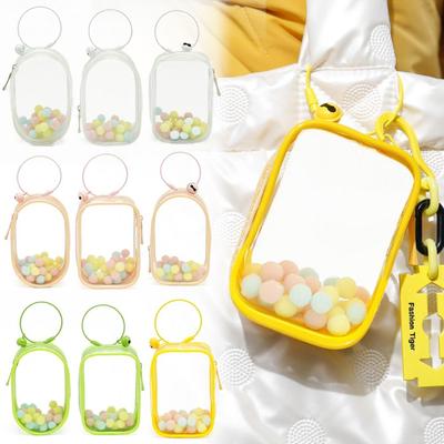 Multicolor Clear Outdoor Bag Toy Doll Accessories Transparent Keychain Bag PVC Bag Decoration Organizer Box Wallet