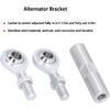Alternator Tensioning Rod, 2 1/2In Adjuster Tensioner Rod,Short Alternator Bracket Stainless Steel Alternator Bracket Fit for Sbc 350 454 Engine