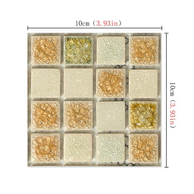 20 sztuk 10X10cm DIY mozaika naklejki ścienne imitacja cegły dekoracja sypialni wodoodporna samoprzylepna tapeta z płytkami kuchnia dekoracja szafki