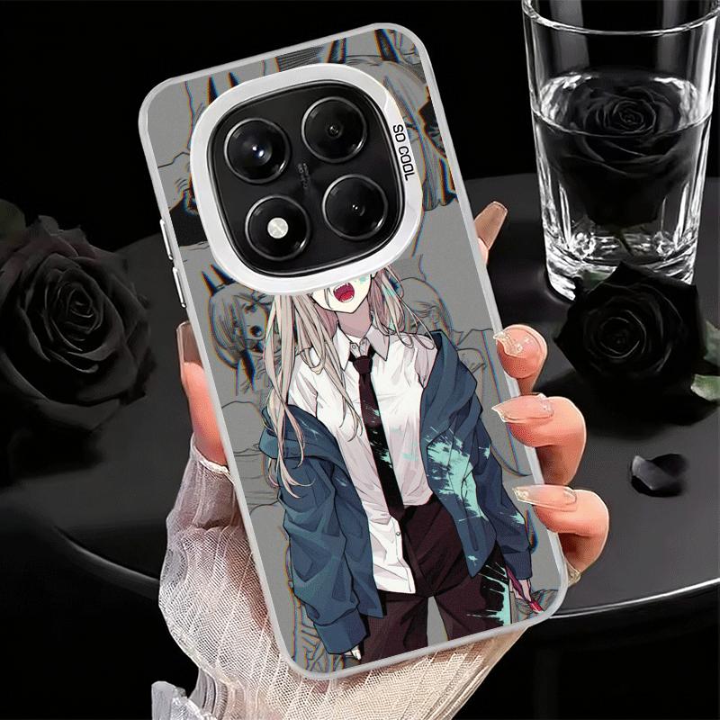 Anime Character Power CSM Soft Phone Case for Xiaomi Redmi Note 13 14 15 Pro Plus 12S 12 11S 11 11T 10S 10 Shockproof Cover Back