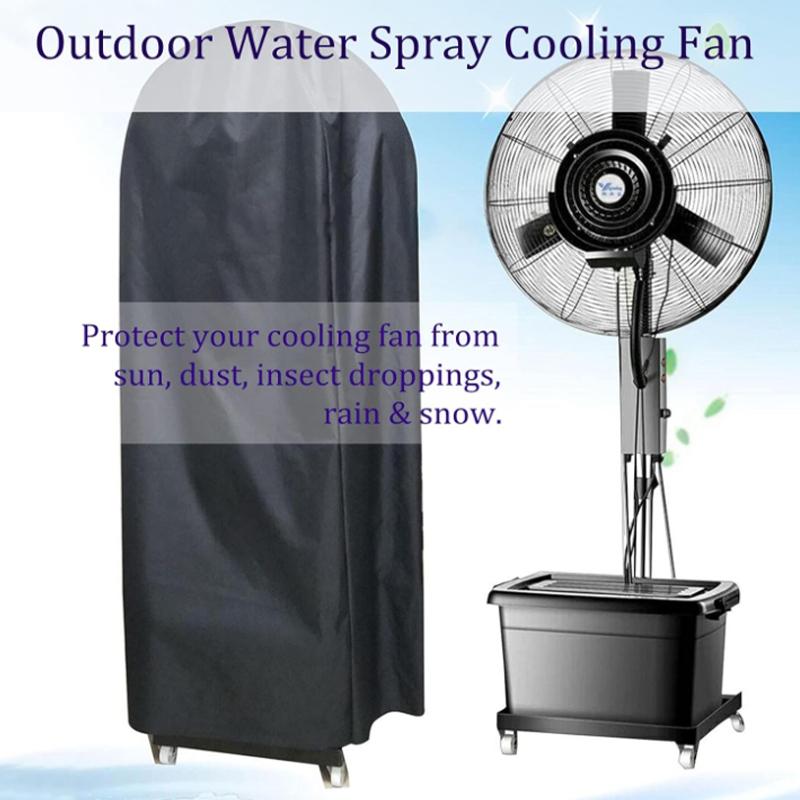 210D Cooling Fan Cover Outdoor Waterproof Fan Covers Outside Large Stand Up Pedestal and Wall Mount Industrial Spray Fan Cover