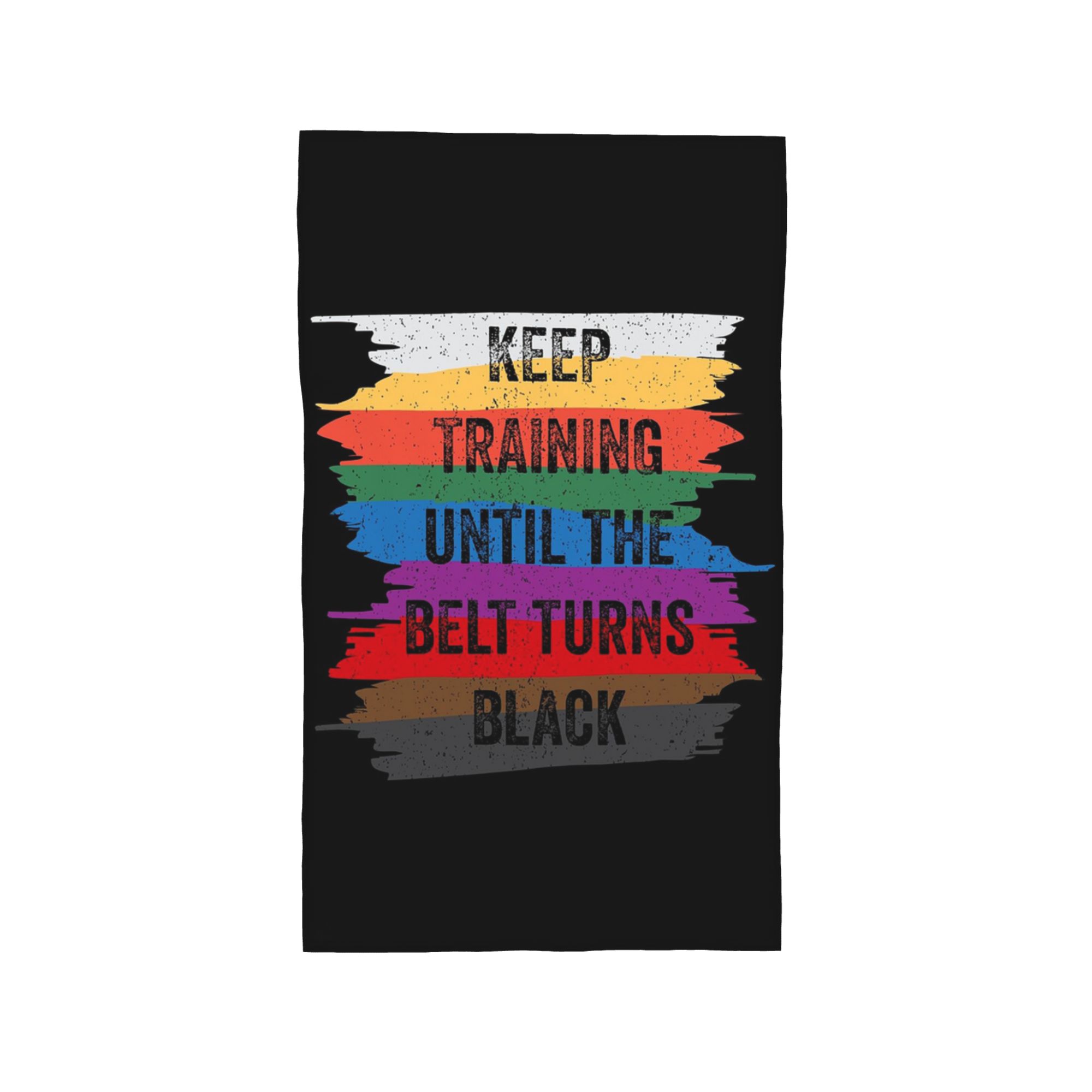 

Funny Karate Design Keep Training Until The Belt Turns Black Transp Lightarent Soft Face Towel Quick Dry Pool Bath Cotton Towels W40*H60(CM)