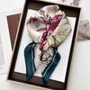 Fresh Elegant Print Brand Scarves Soft Satin Square Scarves Neckerchief Women Shawls Hijab Scarf Bandana 70X70CM