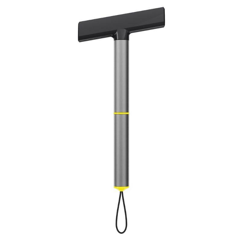 Snow Broom Ice Scraper with Soft No-Scratch TPU Head 10inch Long Handle Winter Windshield Ice Breaker