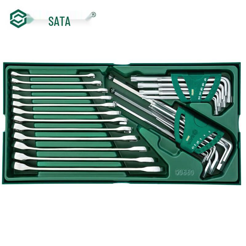 SATA 30-Piece Combination Wrench & Hex Key Set 30-Piece Set