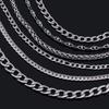 No Fade 1M Stainless Steel Cuban Keel Figaro Chain for Needlework DIY Chunky Necklace Bracelet Jewelry Making Materials Supplies