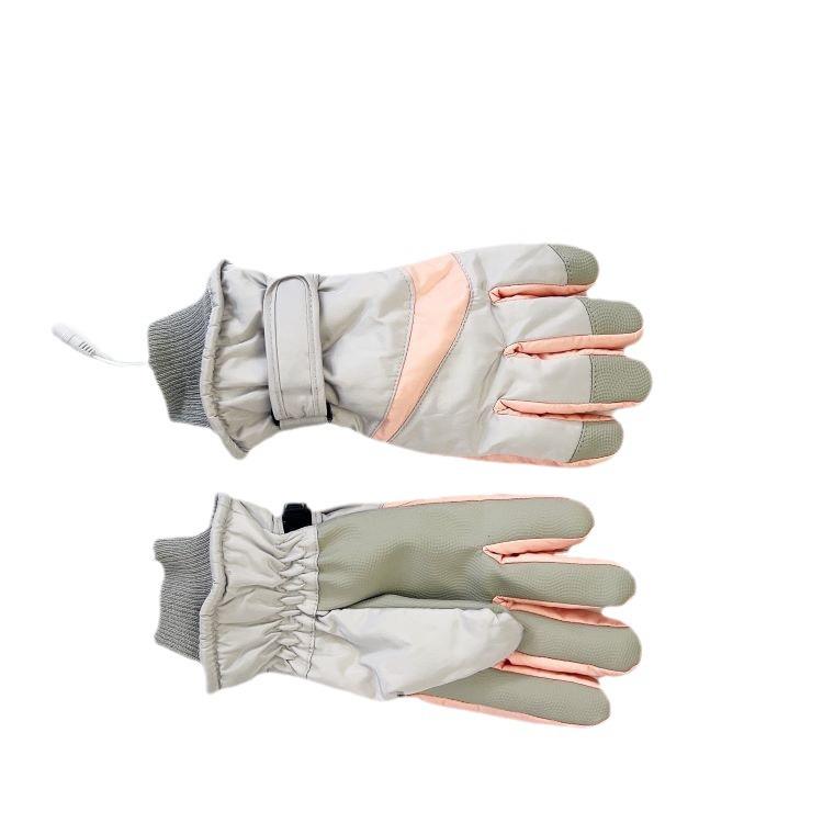 USB Heated Ski Gloves: Waterproof, Touchscreen-Compatible, Non-Slip, Thick Winter Warmth.