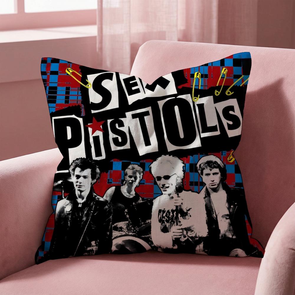 PUNKS SSex PPistolsS Cushion Cover MultiScene Pillow Cover for Home Car Reversible Soft Durable for Daily Use