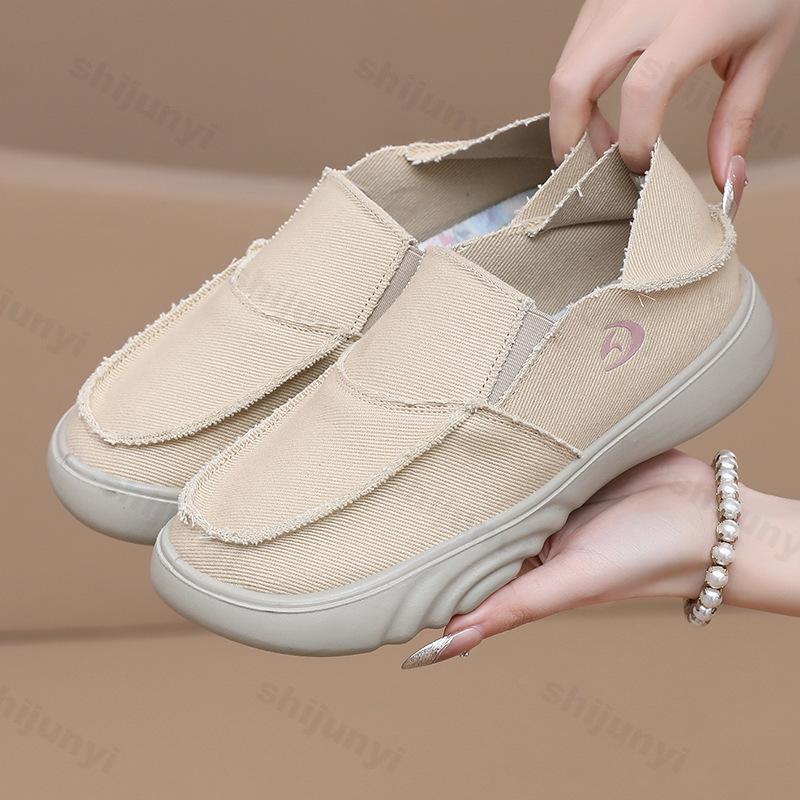 Fashion Women's Shoes 2025 Spring Autumn New Comfortable Breathable Casual Shoes Non Slip Soft Sole Hard-Wearing Slip On Loafers