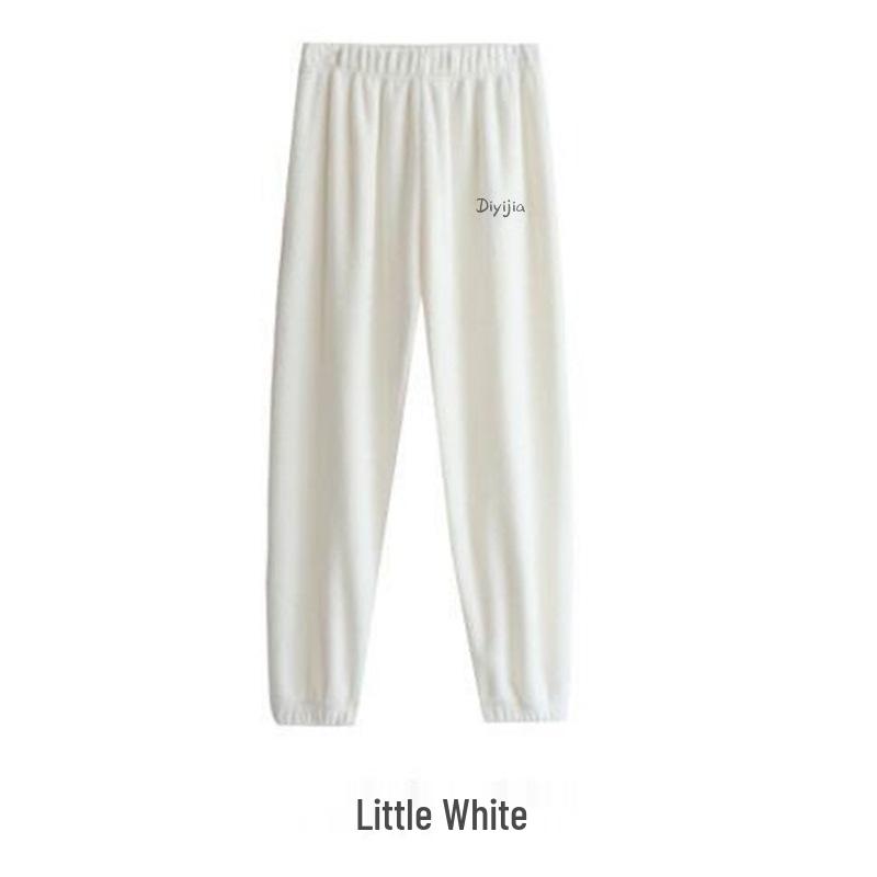 Doppelseitiges Fleece Warme Freizeit-Hose für Frühling und Winter - Gemütliche, lockere Nachtwäsche für zu Hause oder draußen