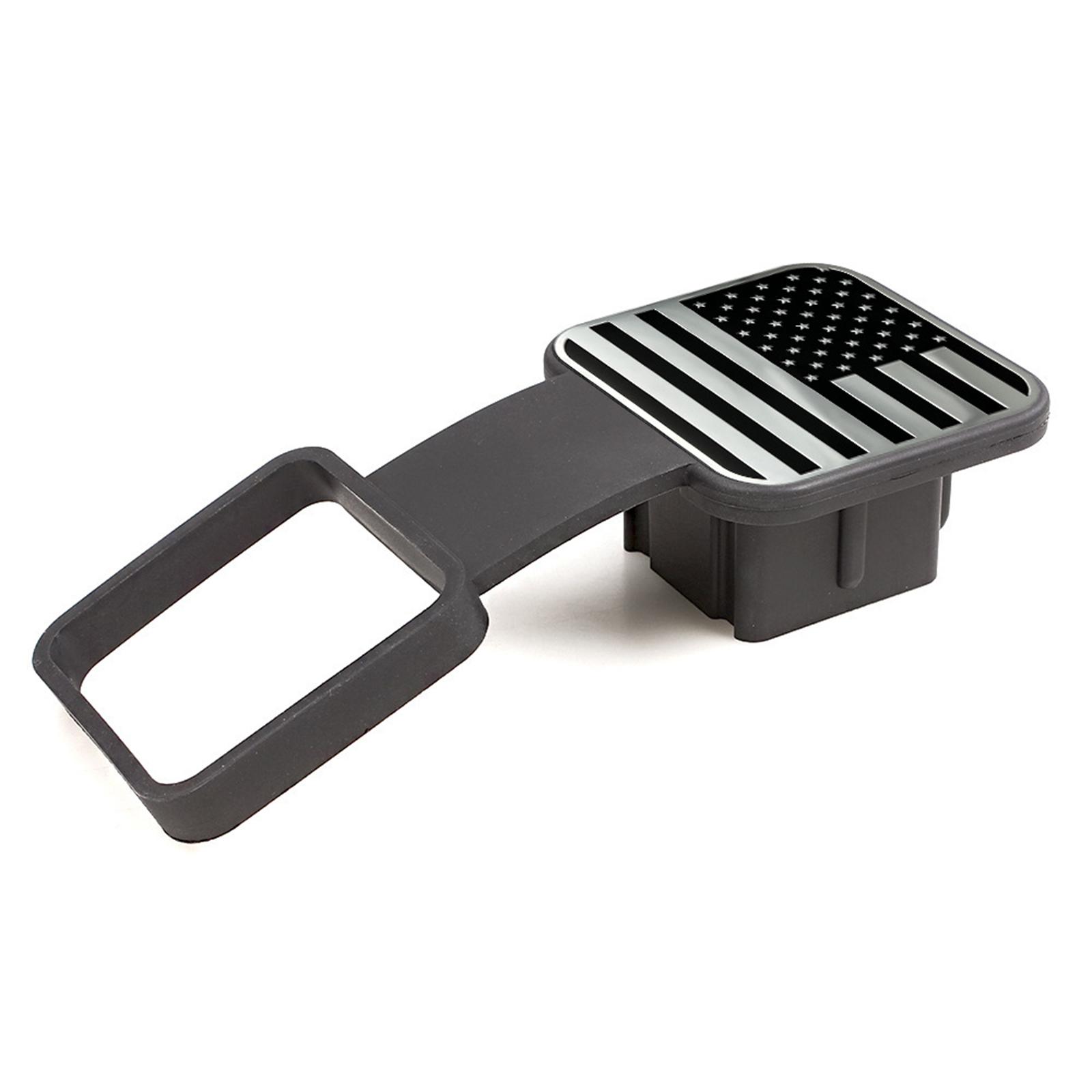 

Черная резиновая крышка сцепного устройства прицепа с американским флагом США подходит для 2-дюймовых ресиверов, крышка сцепного устройства, защитные колпачки для буксирных заглушек 2