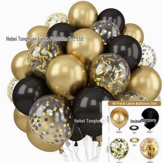 Neues Jahr Matt Glitzer Metallisch Latex Ballon Set für Dekorative Foto Atmosphäre