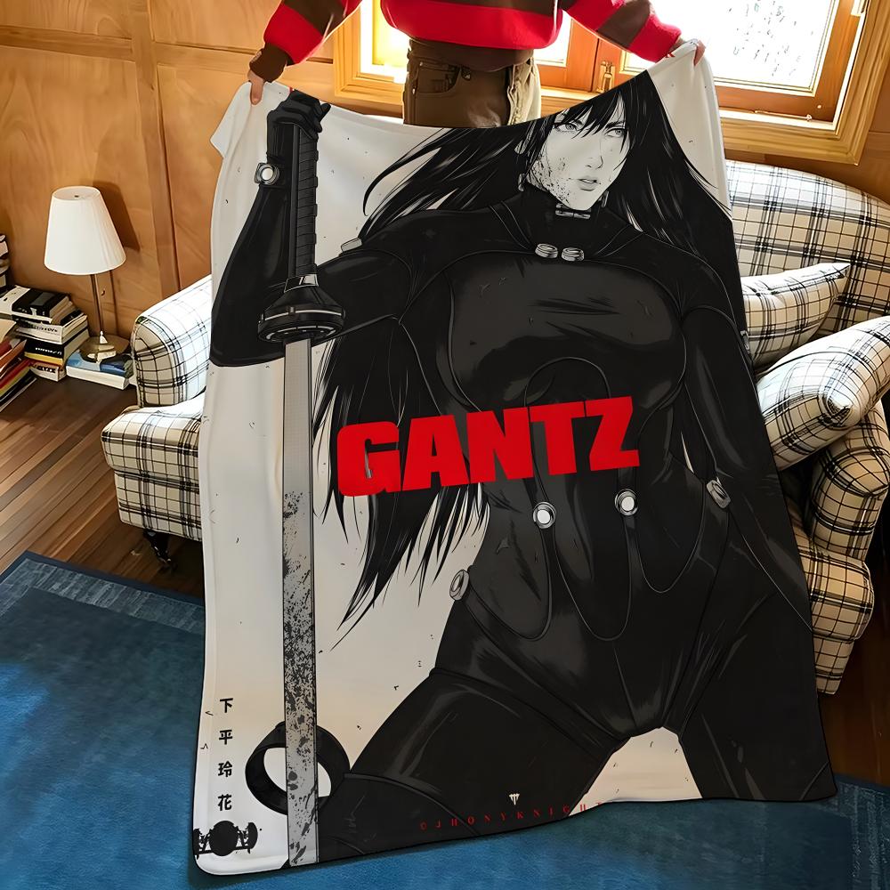 Manga G-GANTZ Throw Flannel Blanket Suitable for Sofas Beds Offices Travel, Camping Chairs