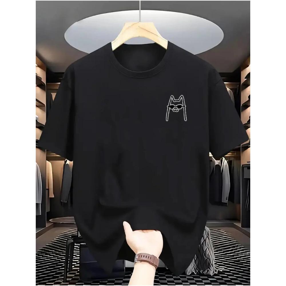 Men's Summer T-shirt Casual Sports T-shirt Loose and Fashionable Simple T-shirt Comfortable