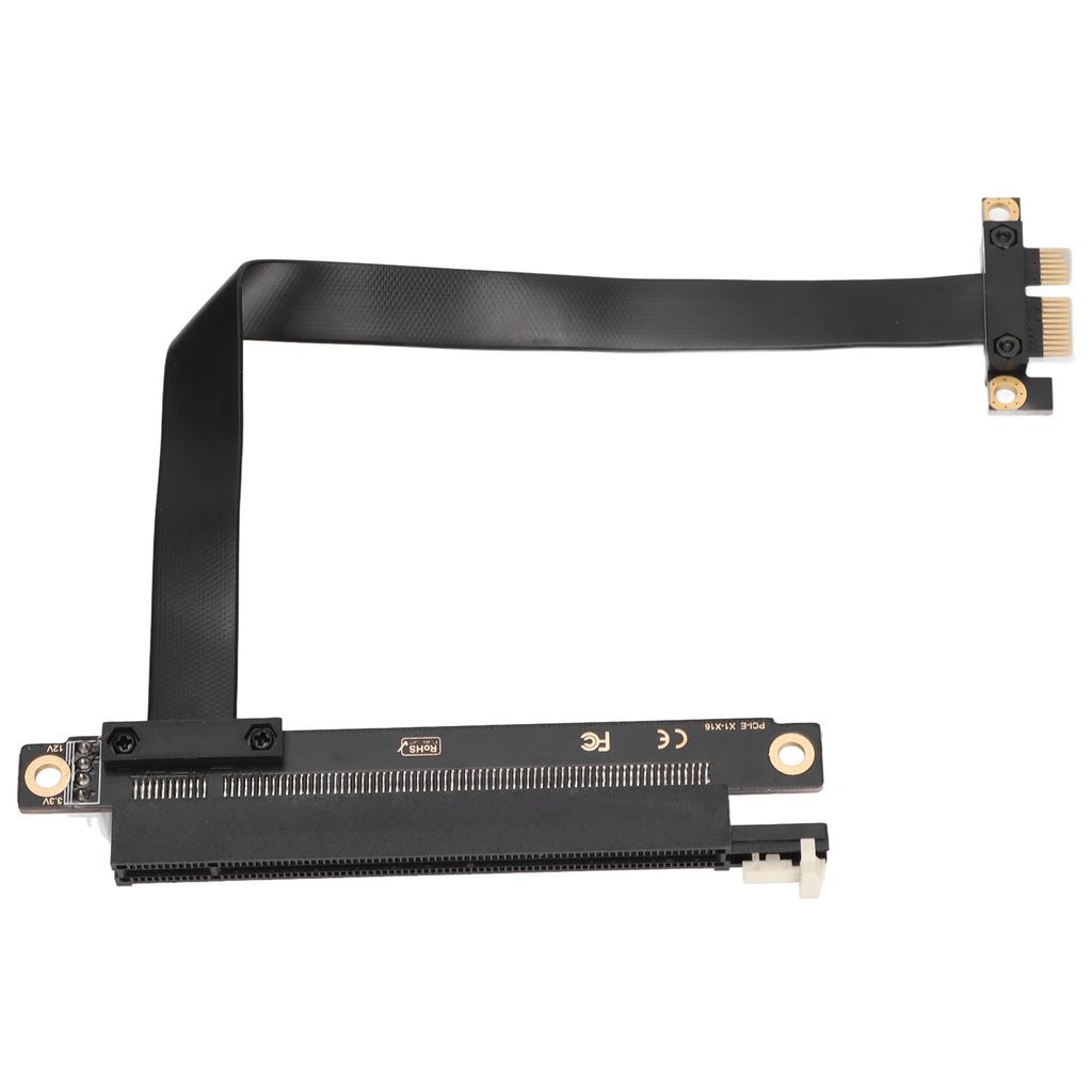 PCIe-Verlängerungskabel, 20 cm, 32 Gbit/s Übertragungsrate, PCI E 3.0 X1, Schwarz, Adapter für Grafikkarte