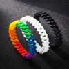 Silicone Hollow Out Wristband Jewelry Hollow Bracelet Rainbow Bangle Rainbow Wristband  Men Women