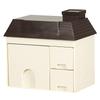 House Shaped Organizer Drawer Type Desktop Storage Box Multifunctional Desk Holder for Home Dormitory Office Brown