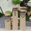 Zen Antique Cloud Display Column: Auspicious Ruyi Flower Pot Ornament for Foyer Decoration