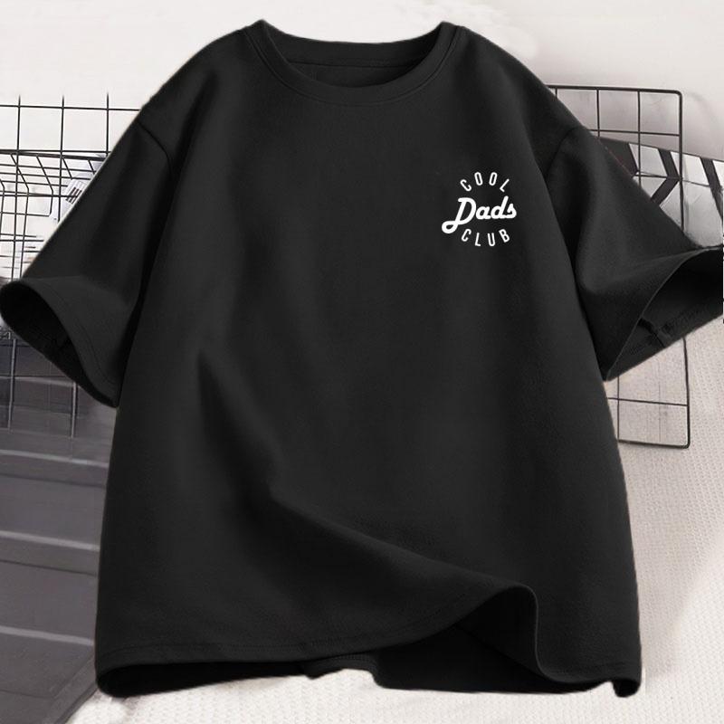 Cool Dad Club T-Shirt Neues Papa T-Shirt Vatertag Geschenk Beste Papa Grafik-T-Shirts Lässige Baumwolle Kurzarm Lockere Grafik-T-Shirts
