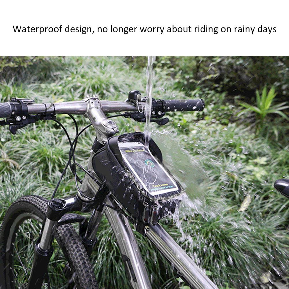WHEEL UP Rainproof Bicycle Bag Frame Front Top Tube Reflective Cycling Bike Bags Touch Screen Bag Mountain Bike