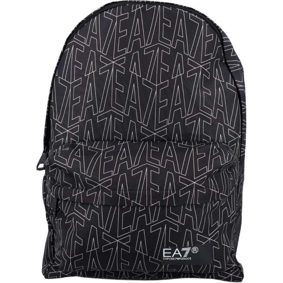 Emporio Armani EA7 Classic Monogram Print Polyester Backpack Women Backpack Black 7X000001AF10-465F6017 Basic Set BagDust Bag 15960₽