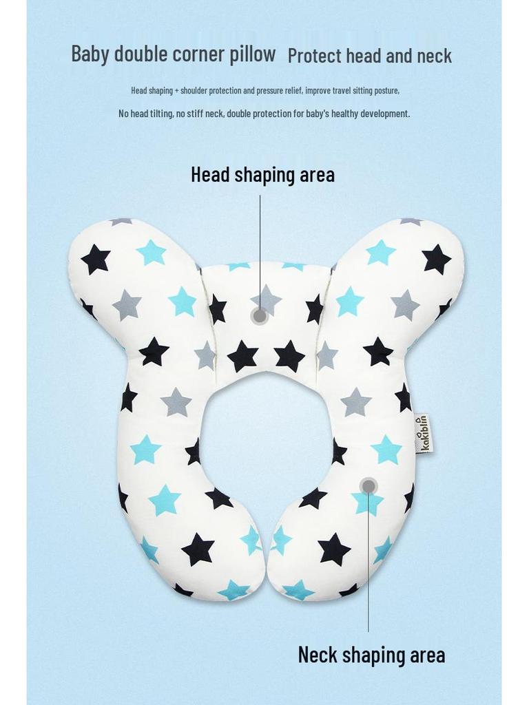 U-Shaped Head Support Pillow for Children's Car Seats and Strollers