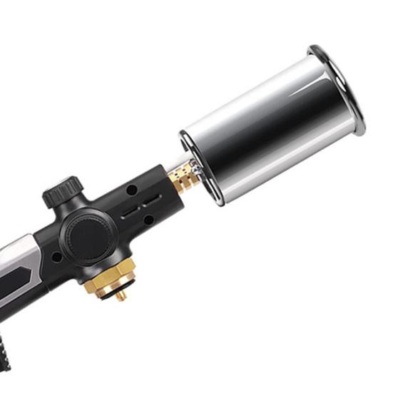 Outdoor Propane Torch Adjustable Flame Torch Safety Lock Igniter for BBQ Charcoal & Weed Burning (Tank Not Included)