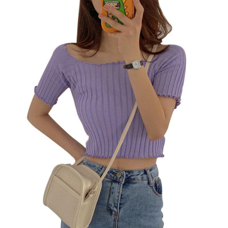 Dámské pletené volánky s dlouhým rukávem s dlouhým rukávem