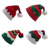 Red Christmas Day Knitted Wool Hat Autumn and Winter Hairball Parent-child Warm Christmas Gift Knitted Hat