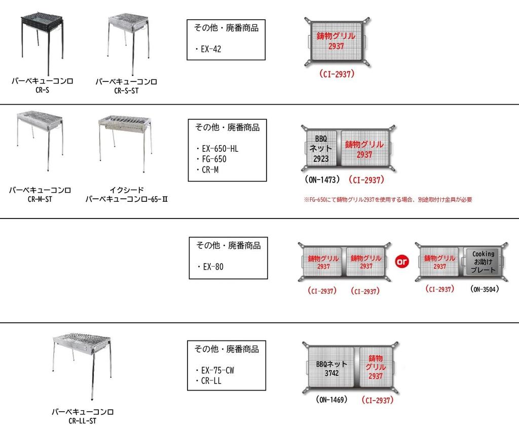 Onoe Seisakusho 5 pieces Cast iron grill 2937 perfect for for wild open fire 290 x 375 mm BBQ BBQ chrome plated (ONOE) G-CI-2937 [Replacement net,