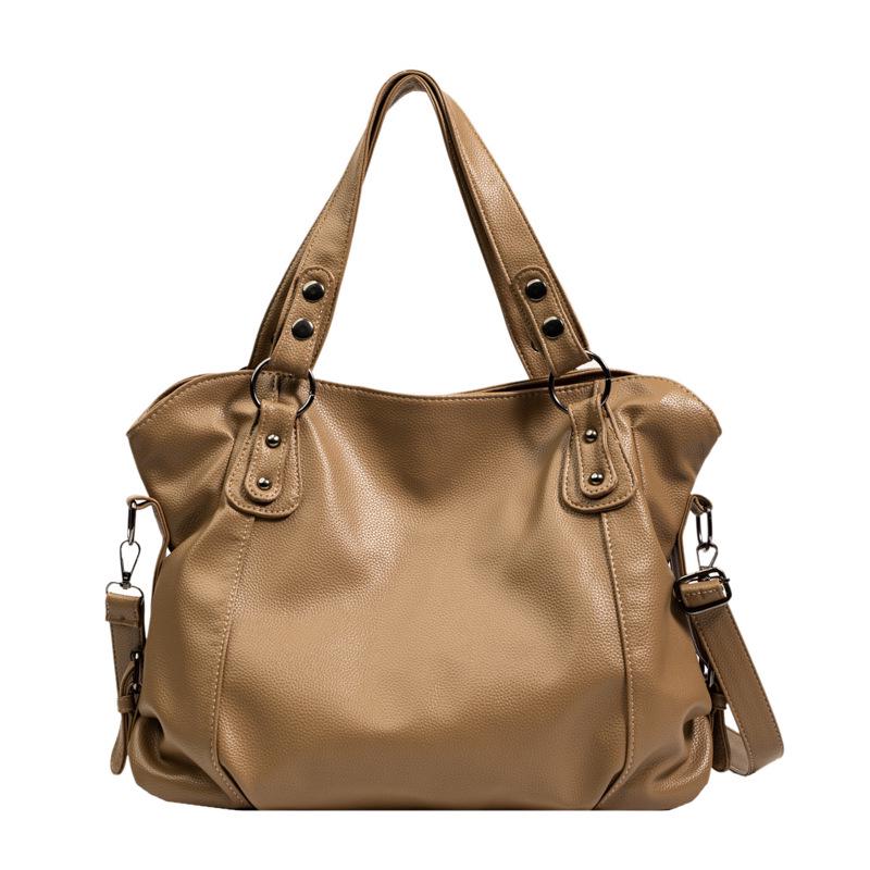 2025 New Women's Crossbody Tote - Large Capacity, Soft Leather, Simple Commute Shoulder Bag