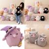 Cute Dark Cat Plush Toy For Halloween Gift 20cm Height