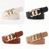 Womens Highend Business Leather Belt With Alloy Buckle For Office Chic Dress And Denim