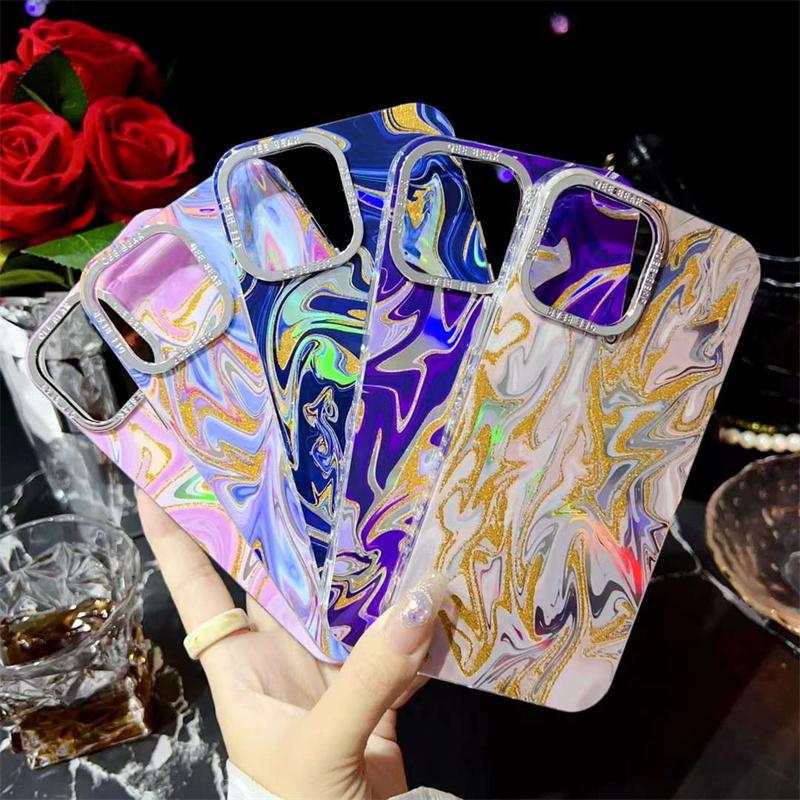 Luxusní módní pouzdro na telefon zlacené geometrické řady pro iPhone 14 13 12 11 Pro Max galvanicky pokovený rámeček objektivu pro iPhone 14 13 12 11