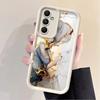 Fashion Marble Phone Case For Samsung Galaxy S24 Ultra S25 Plus S23 S22 S21 S20 S24 FE A55 A54 A15 A35 Soft Soft Silicone Cover
