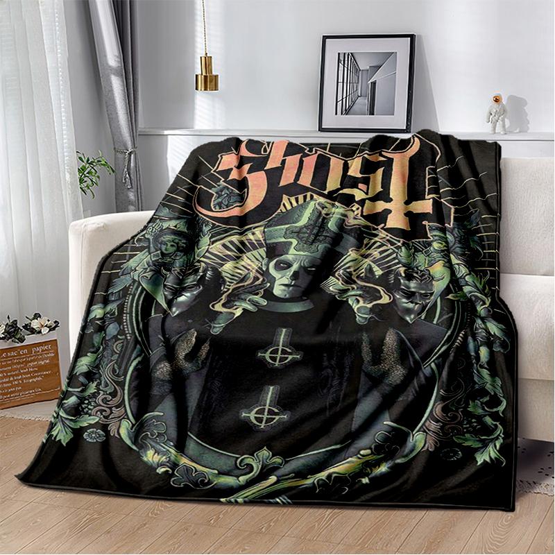29 Stil Ghost Band Papa Emeritus Heavy Metal Dunkel Weiche Plüschdecke, Flanell Überwurfdecke für Wohnzimmer Schlafzimmer Bett Sofa