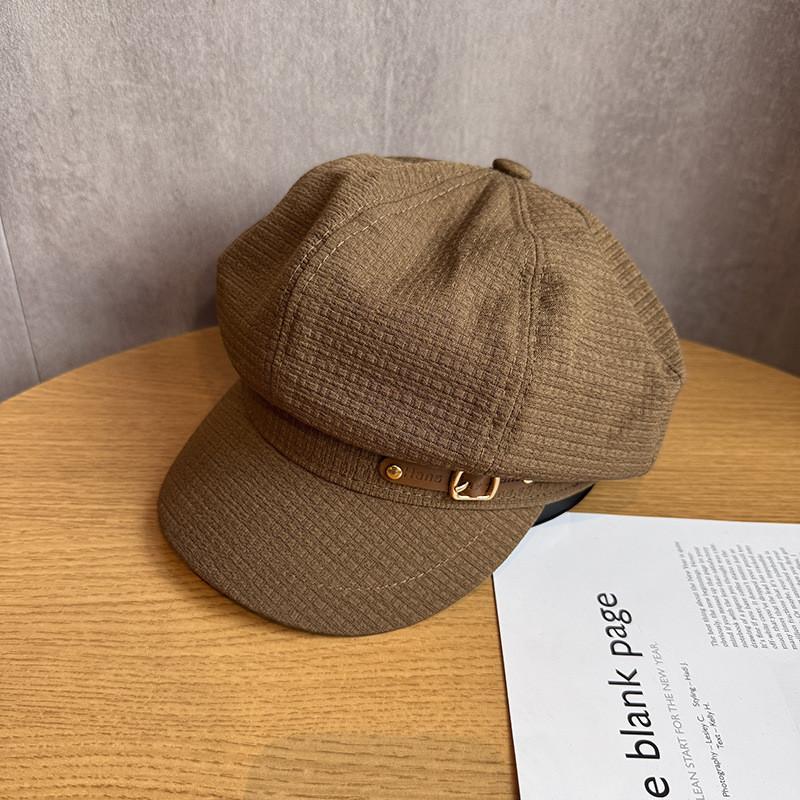 Classic Eight Pointed Hat For Women With Sunshade And Windproof Design In Cotton Polyester For Casual Wear