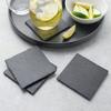 Nordic Black Natural Slate Square Coasters - Hot Selling Unique Coffee & Teacup Coasters