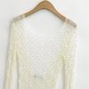2025 Spring Women's Rhinestone Lace Long-Sleeve Slim-Fit T-Shirt