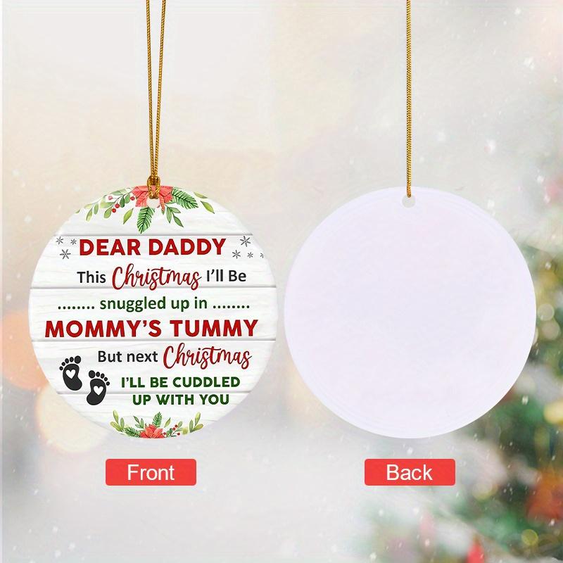 Geschenke für neue Väter - Geschenke für Väter zum ersten Mal - Bumps erste Weihnachtskugel - Erwarten Baby unterwegs, Lustiger werdender Vater, Weihnachtsbaumschmuck Andenken