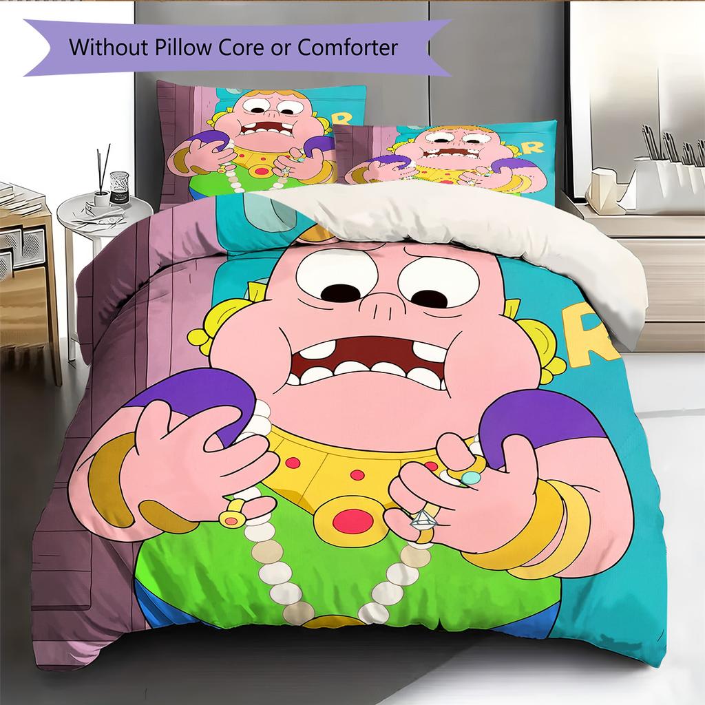 Pooh Pattern Bedding Quilt Set Home Decoration Gift (1 * Duvet Cover + 2 * Pillowcase Without Core)