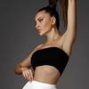 2025 Summer European Two-Piece Set: Solid Bandeau Top & High-Waisted Slim Long Skirt
