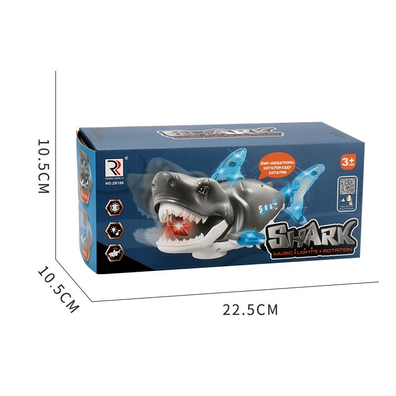 Electric Universal Swing Shark Colorful Music Light Simulation Animal Shark Children's Toys