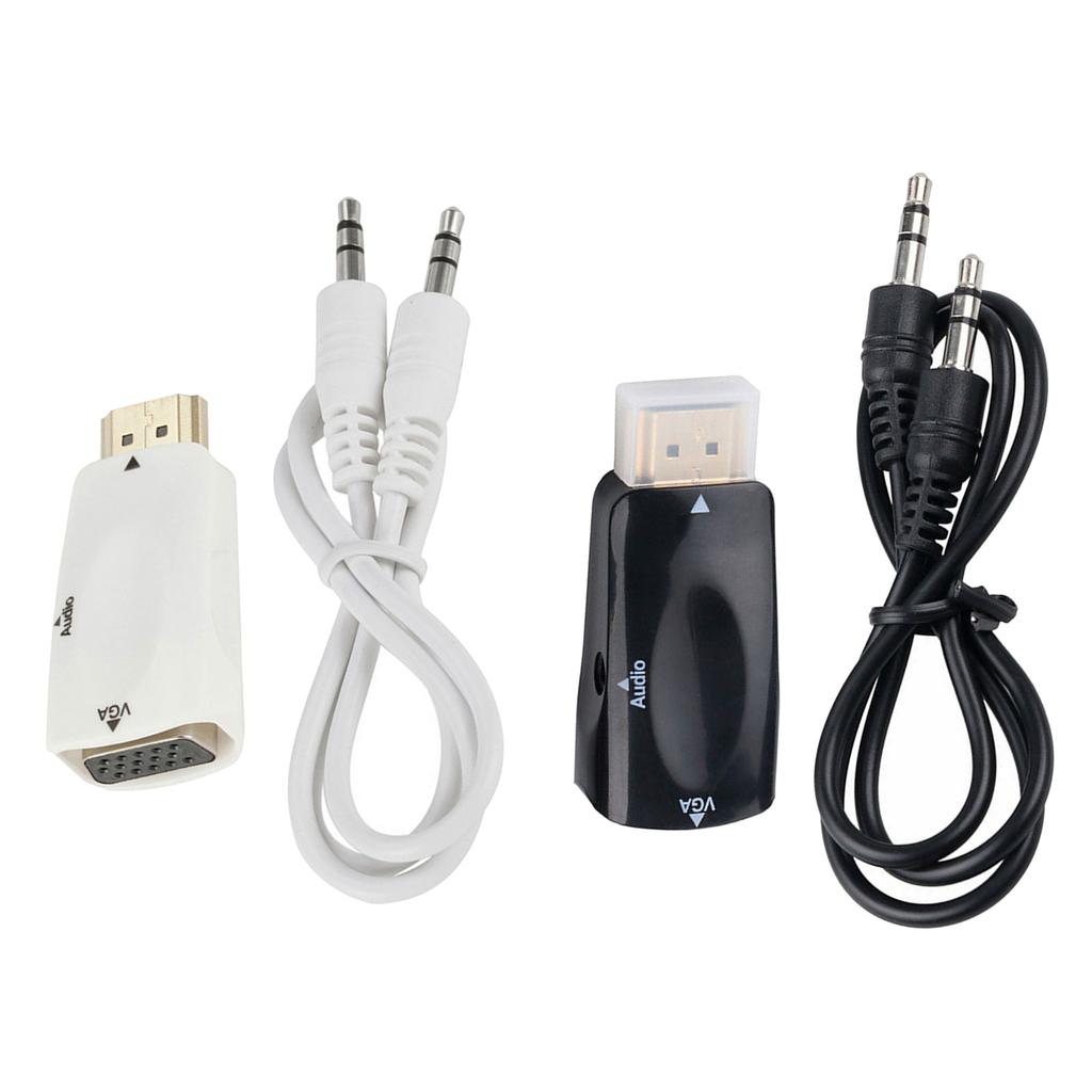 Highly Speed HDMI to VGA Converter Supports 1080P Full Clear with Audio Cable for Projector Display MultiScreen Adapter