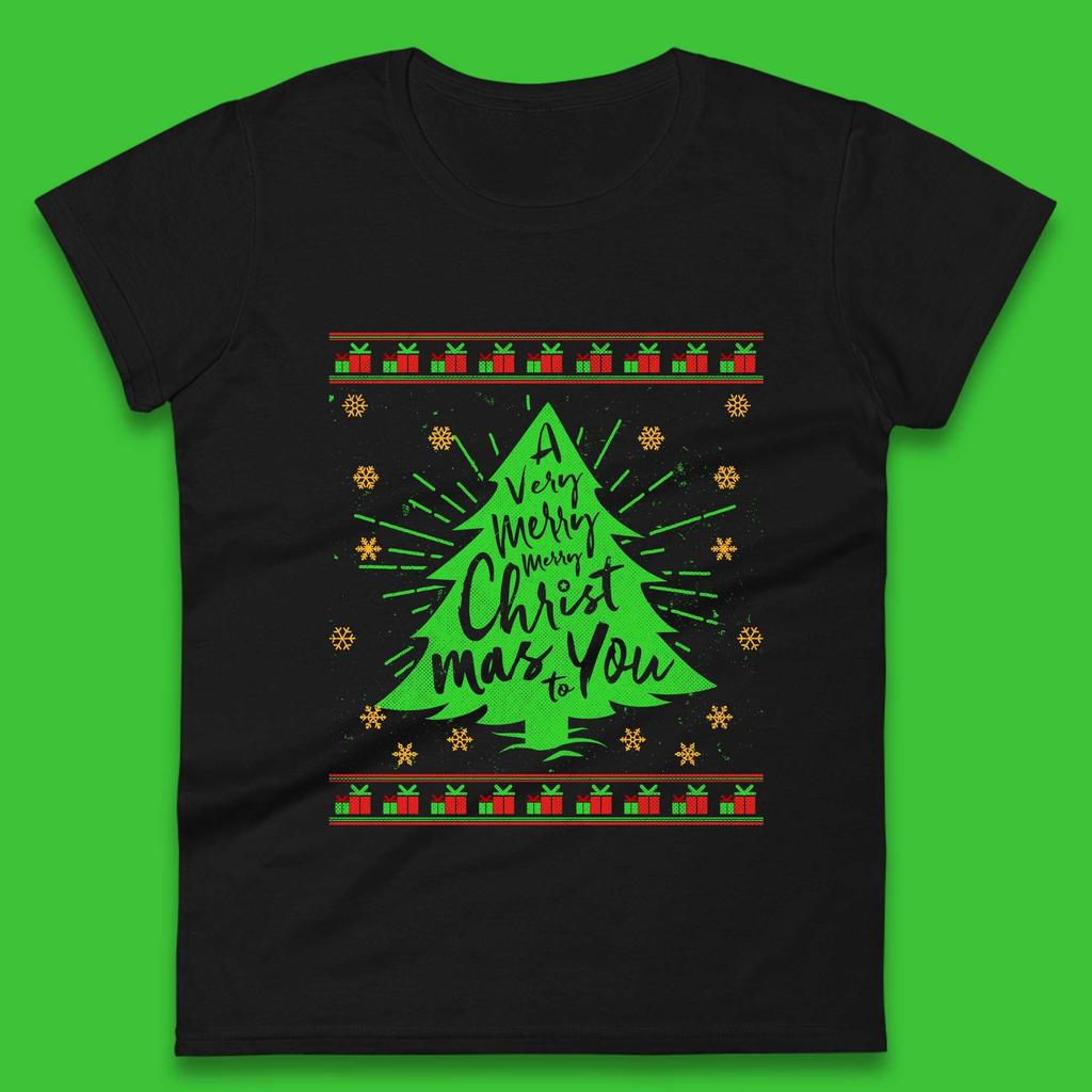 A Very Merry Christmas To You Womens T Shirt Mens Tops Tees Unisex Christmas Tree Top