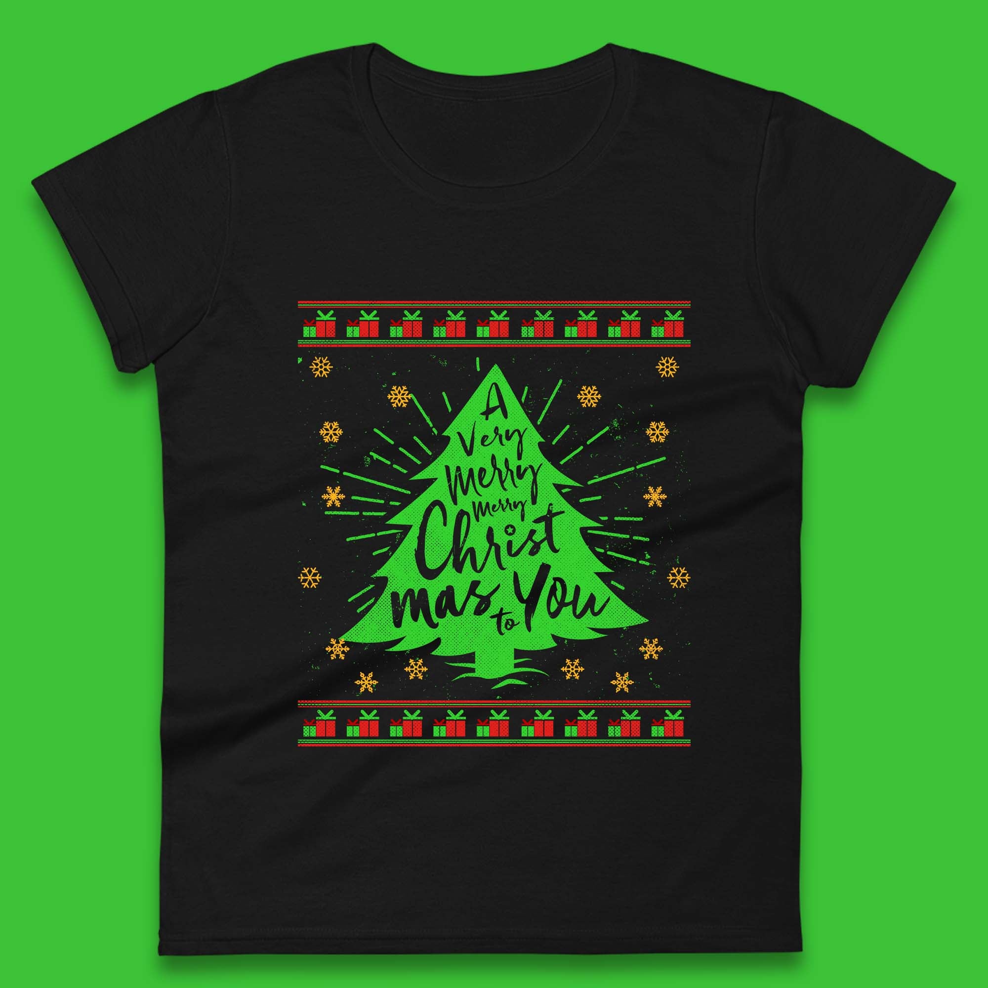 

A Very Merry Christmas To You Womens T Shirt Mens Tops Tees Unisex Christmas Tree Top 4XL